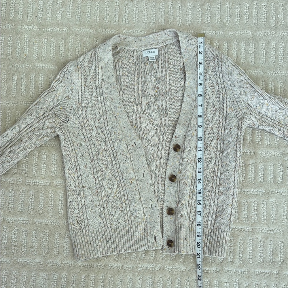 Cozy Beige Cable Knit Cardigan